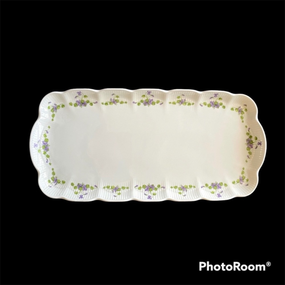 KAISER W Germany Romantica VIOLA Sandwich Tray 13.5" x 6.5" HTF!
